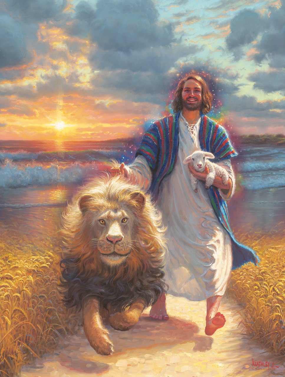 Jesus and the Lamb - 500pc Jigsaw Puzzle By Sunsout  			  					NEW