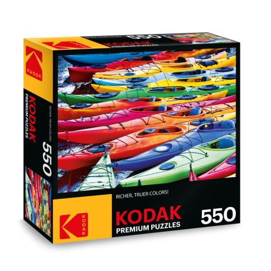 Colorful Kayaks - 550pc Jigsaw Puzzle by Lafayette Puzzle Factory  			  					NEW - image 1