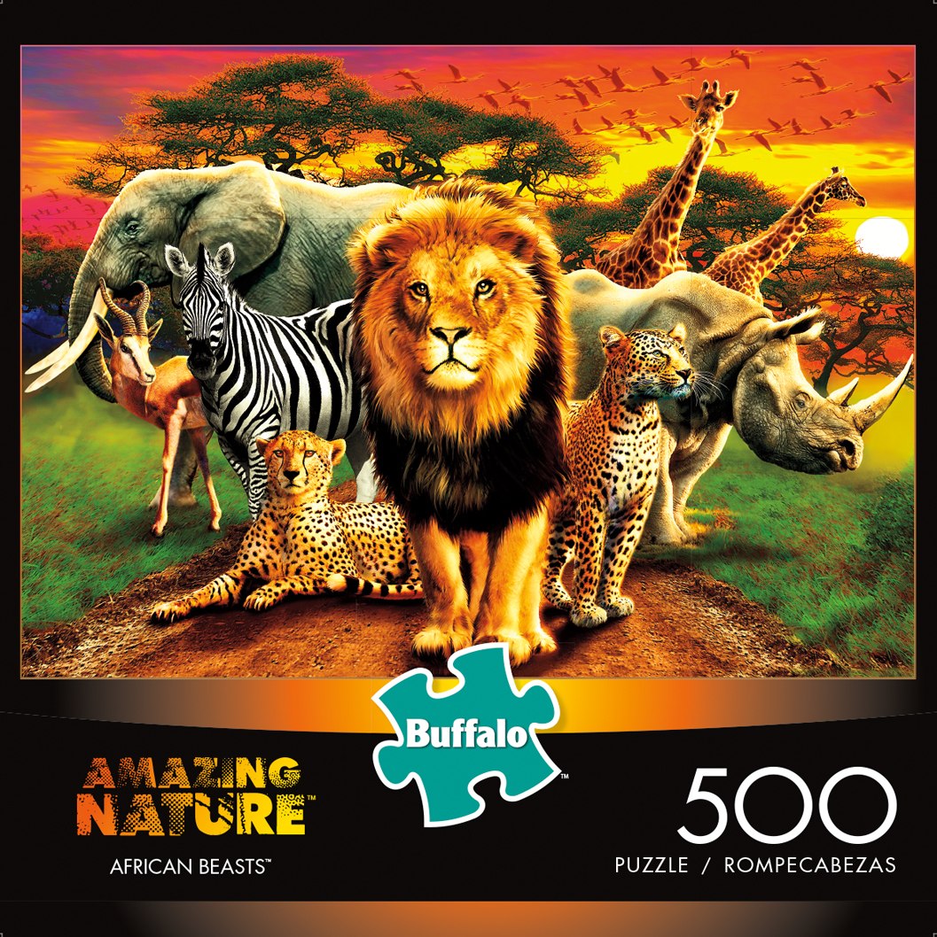 African Beasts - 500pc Jigsaw Puzzle By Buffalo Games - image 1