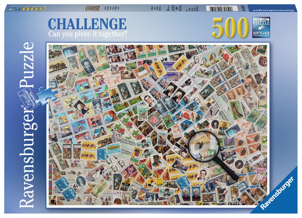 Stamps Challenge - 500pc Challenge Series Jigsaw Puzzle By Ravensburger  			  					NEW - image 1