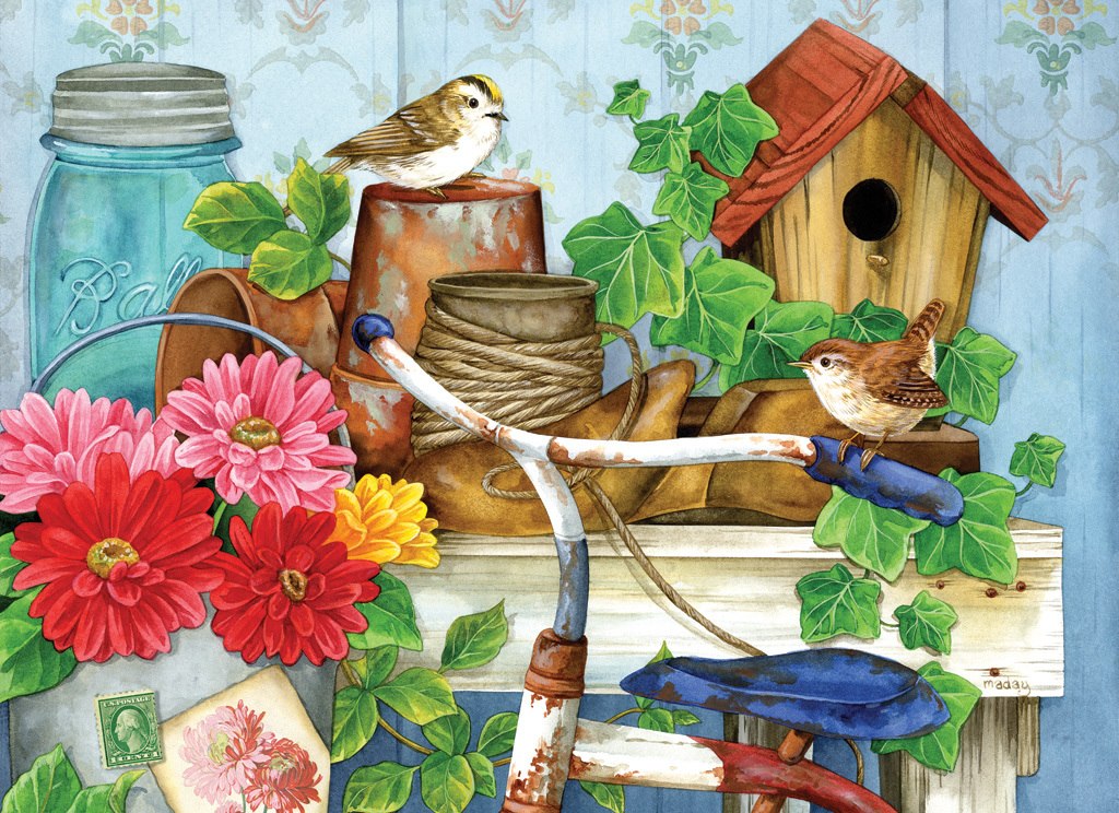 The Old Garden Shed - 500+pc Large Format Jigsaw Puzzle by SunsOut