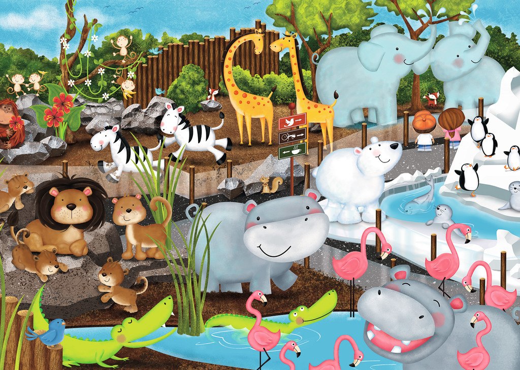Day at the Zoo - 35pc Jigsaw Puzzle by Ravensburger - image main