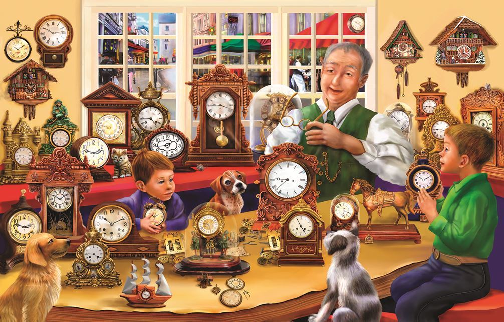 The Clock Shop - 1000pc Jigsaw Puzzle By Sunsout  			  					NEW