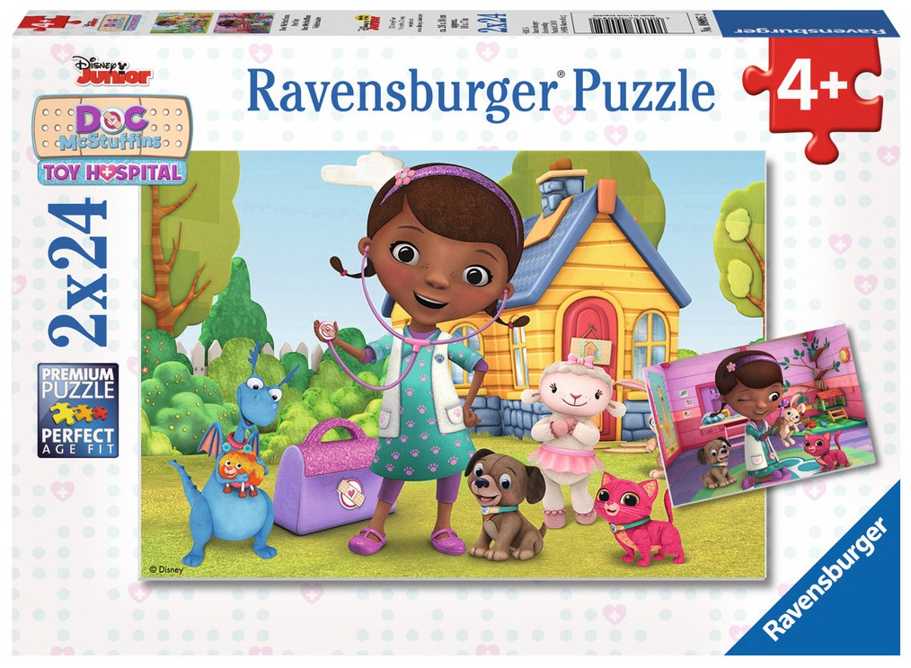 Doc McStuffins: Pet Vet - 2 x 24pc Jigsaw Puzzle by Ravensburger - image 1