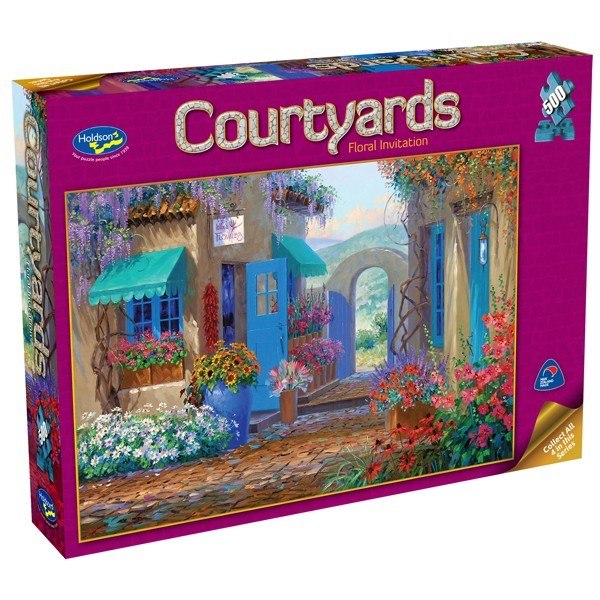 Courtyards: Floral Invitation - 500pc Jigsaw Puzzle by Holdson  			  					NEW - image 1