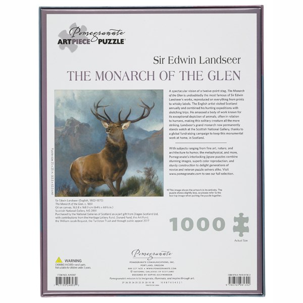 Landseer: Monarch of the Glen - 1000pc Jigsaw Puzzle by Pomegranate  			  					NEW - image 2