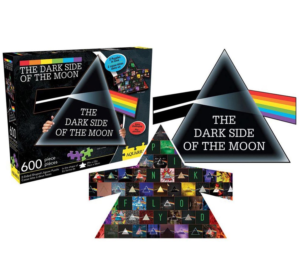 Pink Floyd, The Dark Side of the Moon - 600pc Double-sided Shaped Jigsaw Puzzle by Aquarius  			  					NEW - image 1