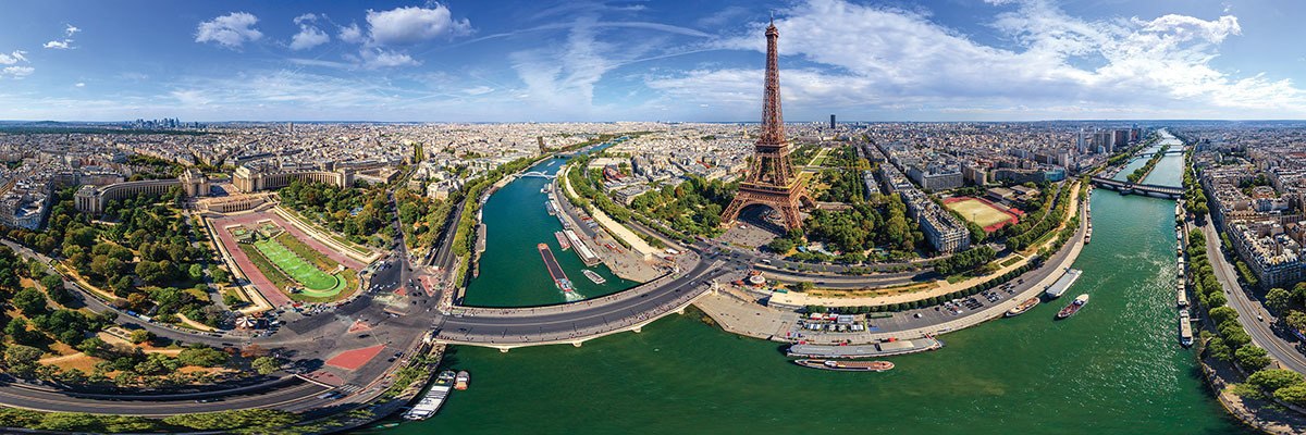 Paris, France - 1000pc Panoramic Jigsaw Puzzle by Eurographics  			  					NEW