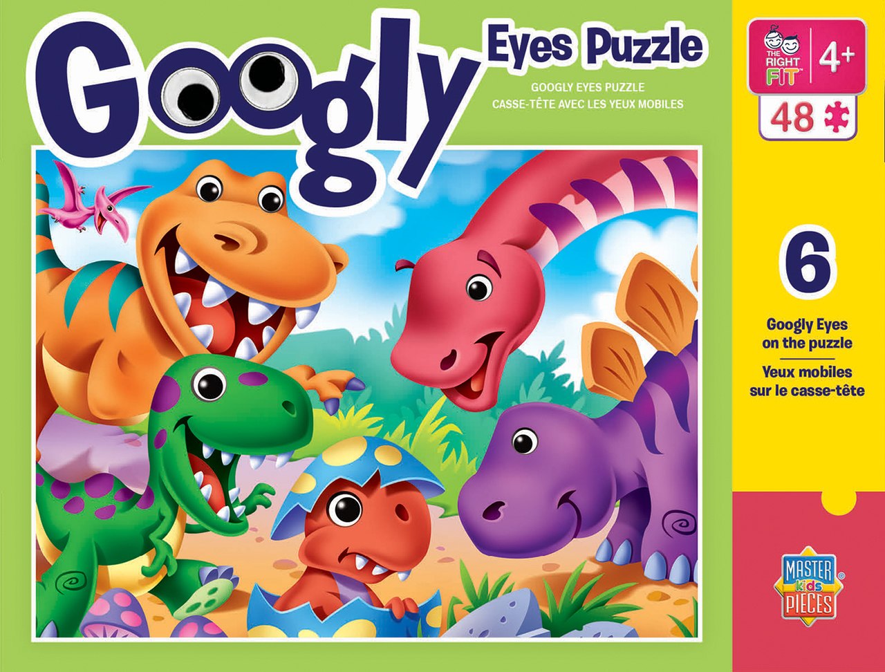 Googly Eyes: Dinosaurs - 48pc Jigsaw Puzzle by Masterpieces  			  					NEW - image 1