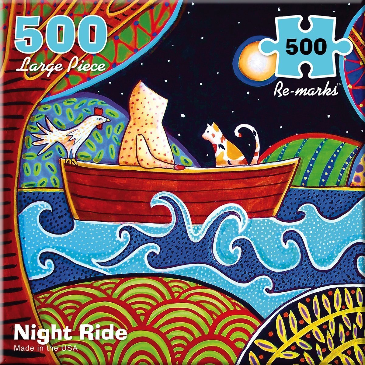Night Ride - 500pc Large Format Jigsaw Puzzle By Re-marks  			  					NEW