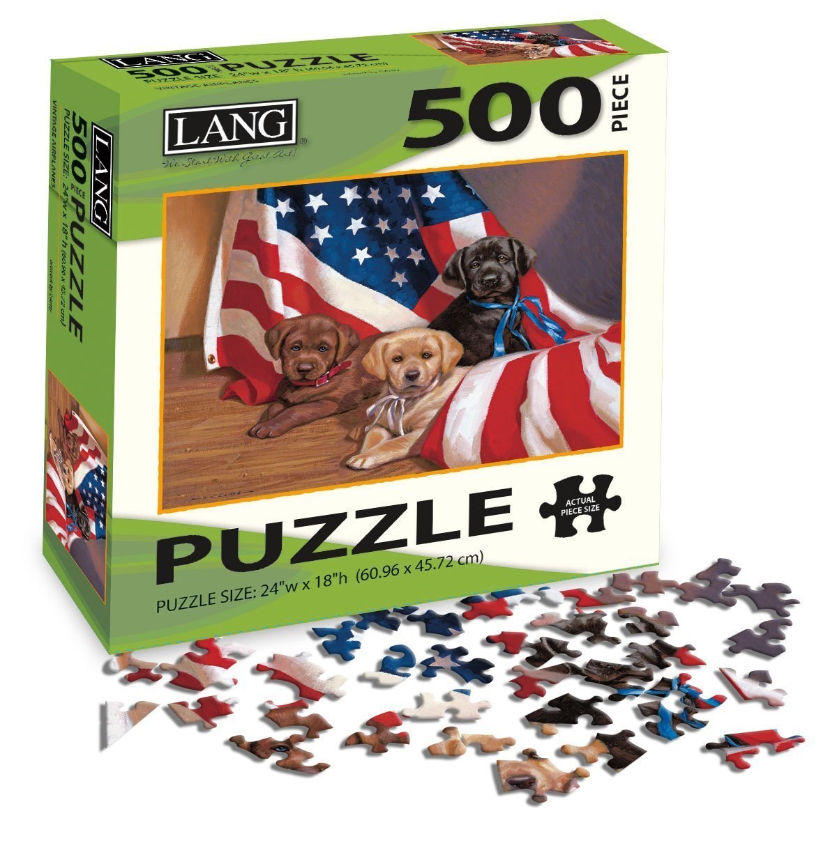 American Puppy - 500pc Jigsaw Puzzle by Lang  			  					NEW - image 2