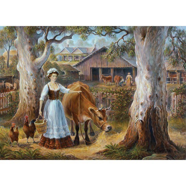 Redgum Ranges: Ready for Milking - 1000pc Jigsaw Puzzle by Holdson  			  					NEW