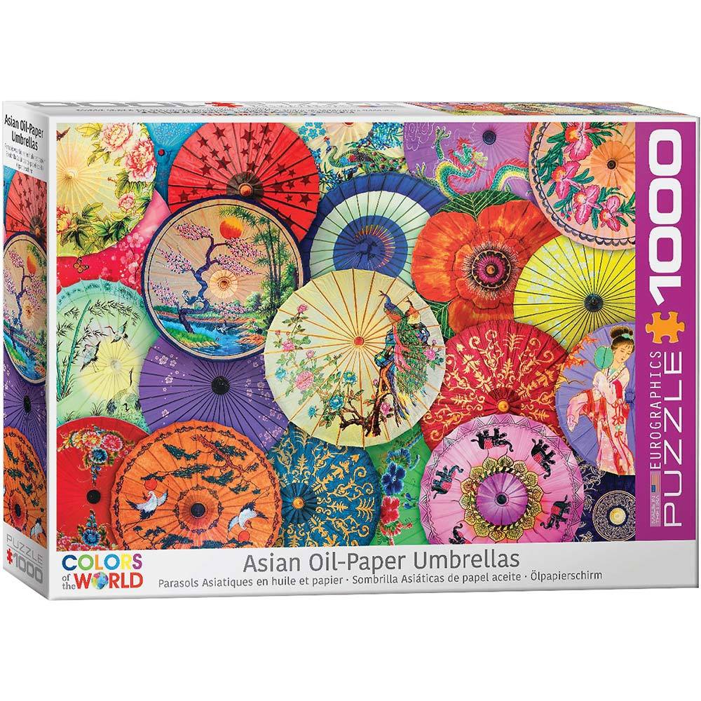 Asian Oil-Paper Umbrellas - 1000pc Jigsaw Puzzle by Eurographics  			  					NEW - image 1