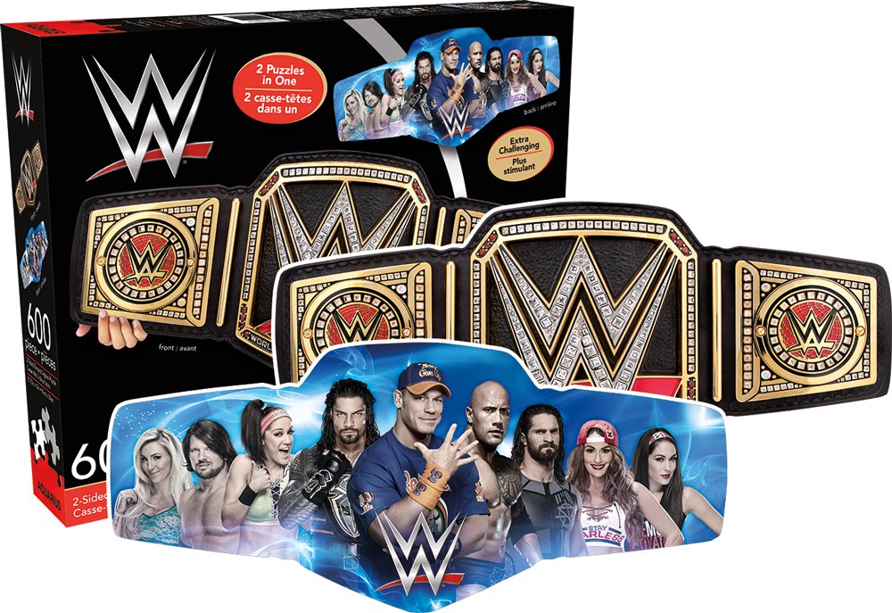 WWE - 600pc Double-sided Shaped Jigsaw Puzzle by Aquarius  			  					NEW