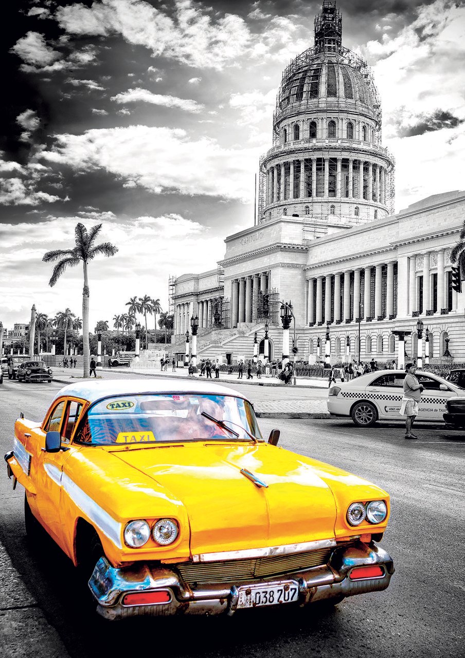 Taxi in La Havana, Cuba - 1000pc Jigsaw Puzzle by Educa  			  					NEW