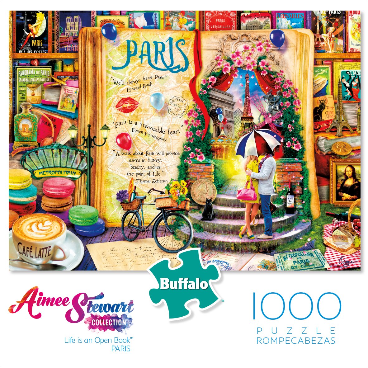 Aimee Stewart: Life Is An Open Book (Paris) - 1000pc Jigsaw Puzzle By Buffalo Games - image 1