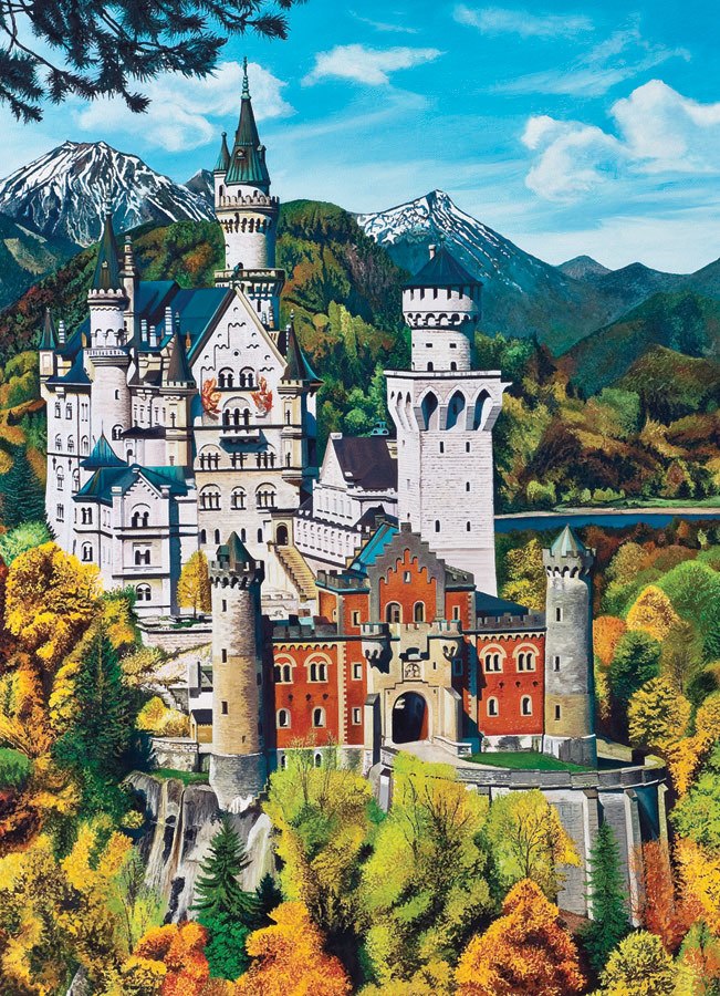 Bavarian Castle - 1000pc Jigsaw Puzzle by Jack Pine
