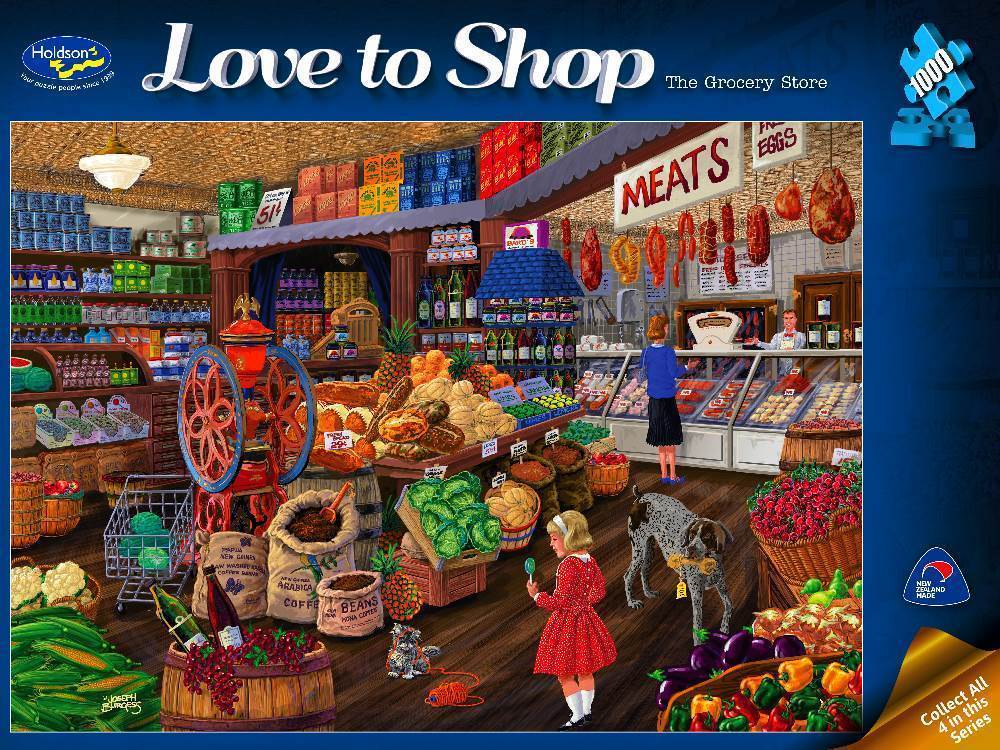 Love to Shop: The Grocery Store - 1000pc Jigsaw Puzzle by Holdson  			  					NEW - image 1