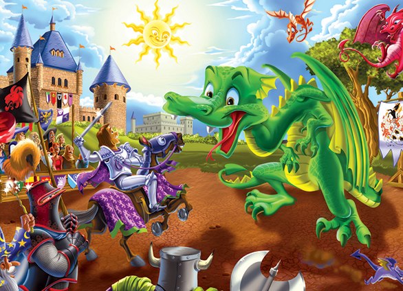 Knights and Dragons - 36pc Jigsaw Puzzle By Cobble Hill