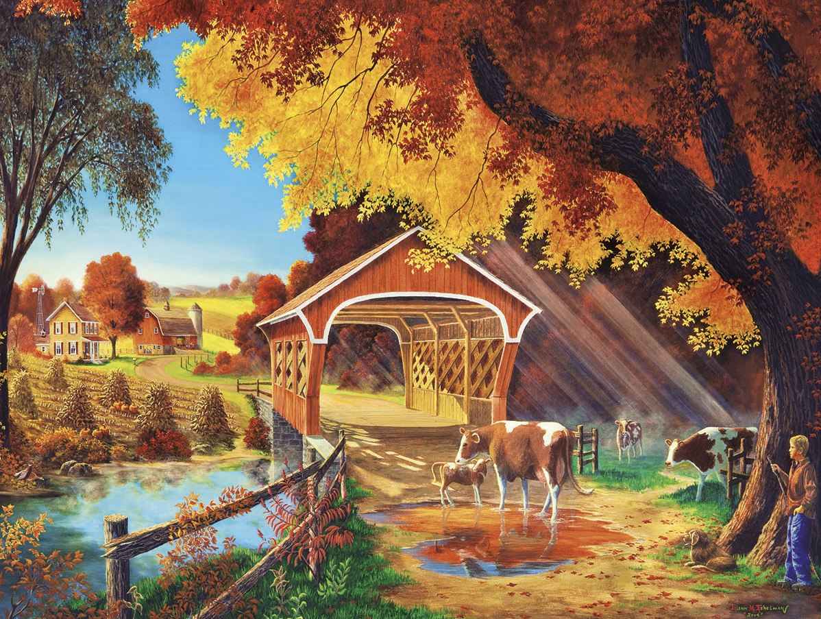 Autumn Morning - 300pc EZ Grip Jigsaw Puzzle By White Mountain - image 1