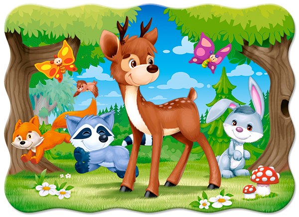 A Deer and Friends - 30pc Jigsaw Puzzle By Castorland