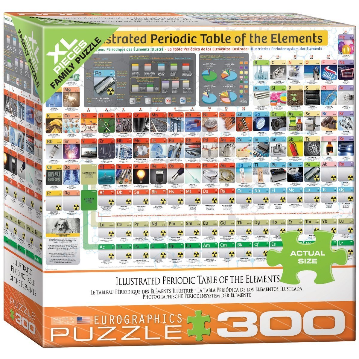 Illustrated Periodic Table of Elements - 300pc Jigsaw Puzzle by Eurographics  			  					NEW - image 1