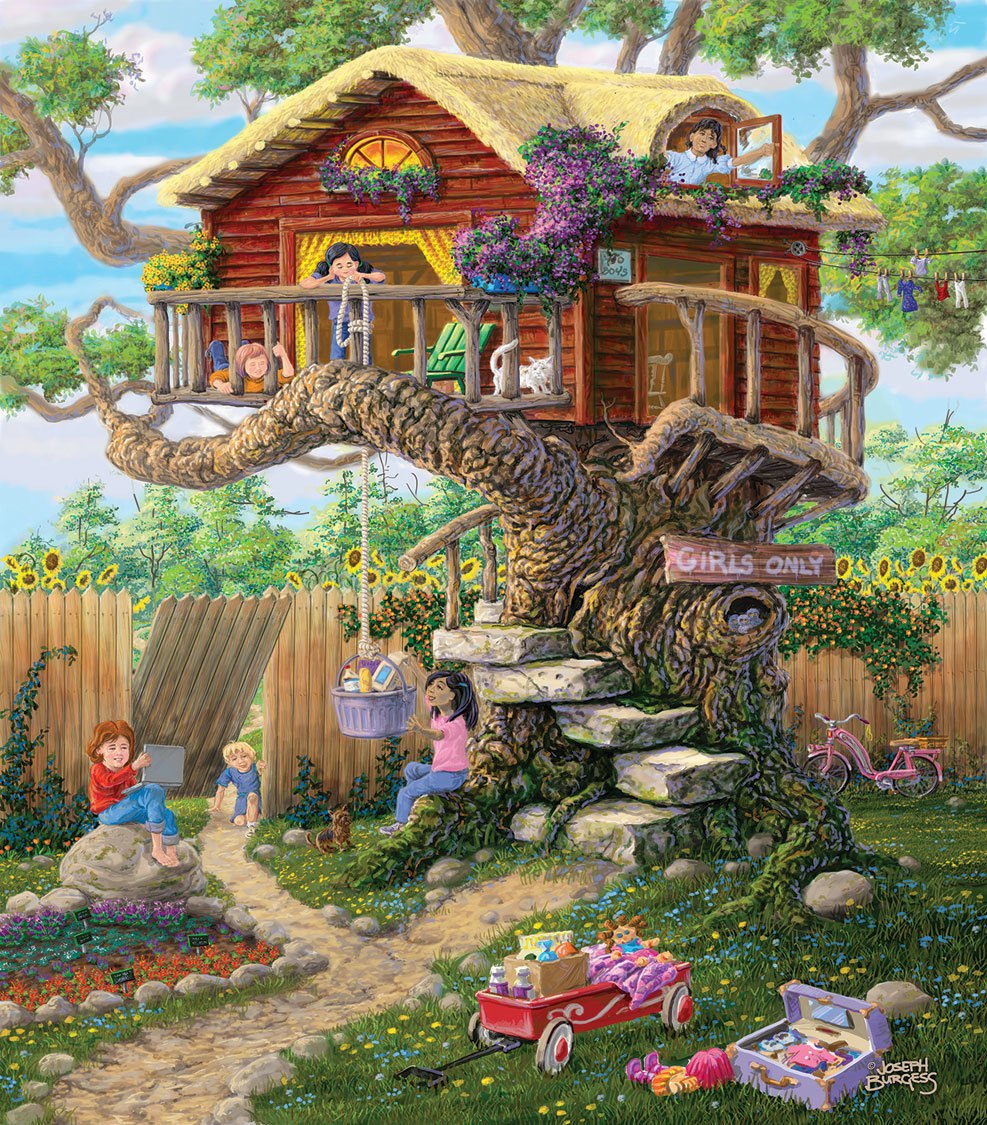 Girl's Clubhouse - 300pc Large Format Jigsaw Puzzle by SunsOut