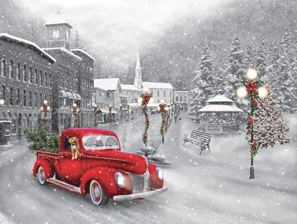 Holiday Ride - 550pc Jigsaw Puzzle by Vermont Christmas Company  			  					NEW - image 1