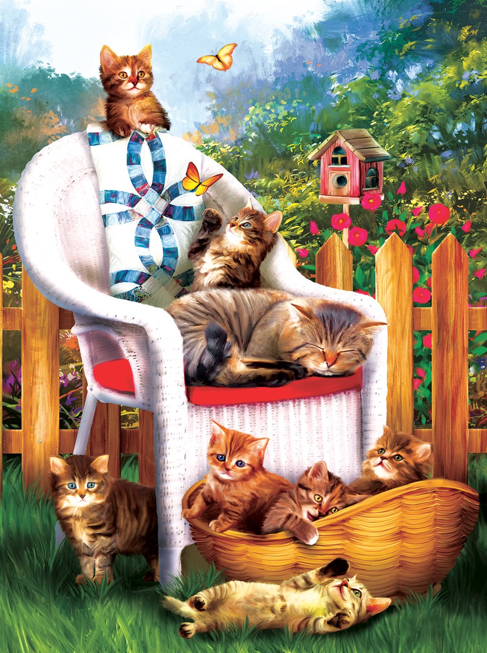 Mama's Cat Nap - 1000pc Jigsaw Puzzle by Sunsout  			  					NEW