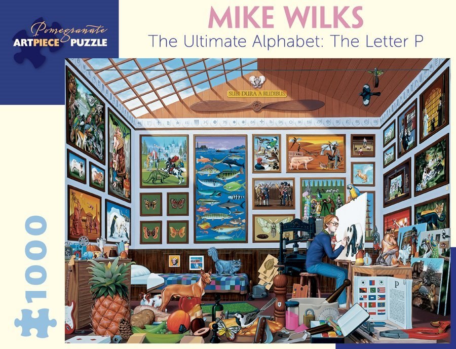 Wilks: The Ultimate Alphabet: The Letter P - 1000pc Jigsaw Puzzle by Pomegranate  			  					NEW - image 1