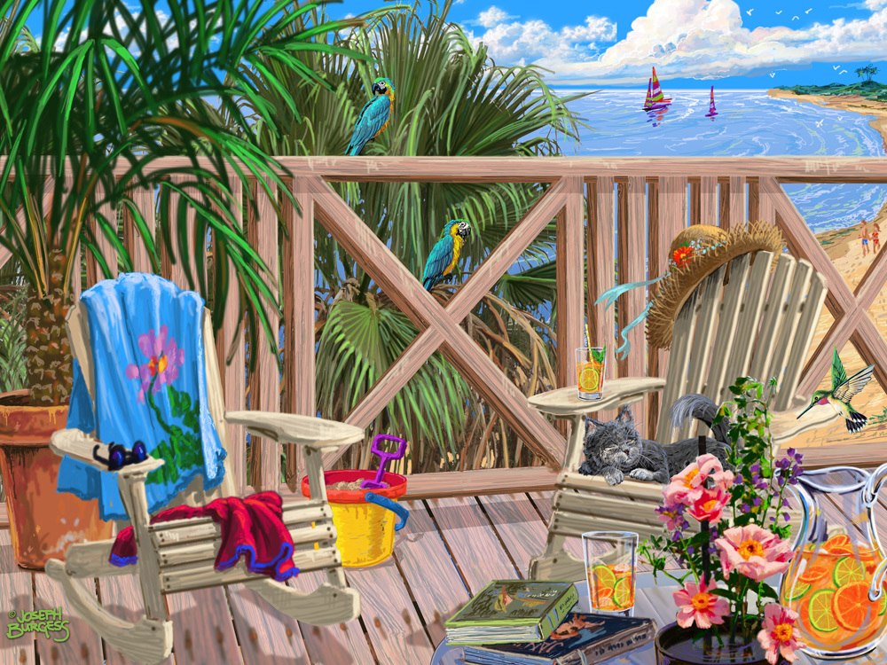 Peaceful Paradise - 550pc Jigsaw Puzzle by Vermont Christmas Company - image 1