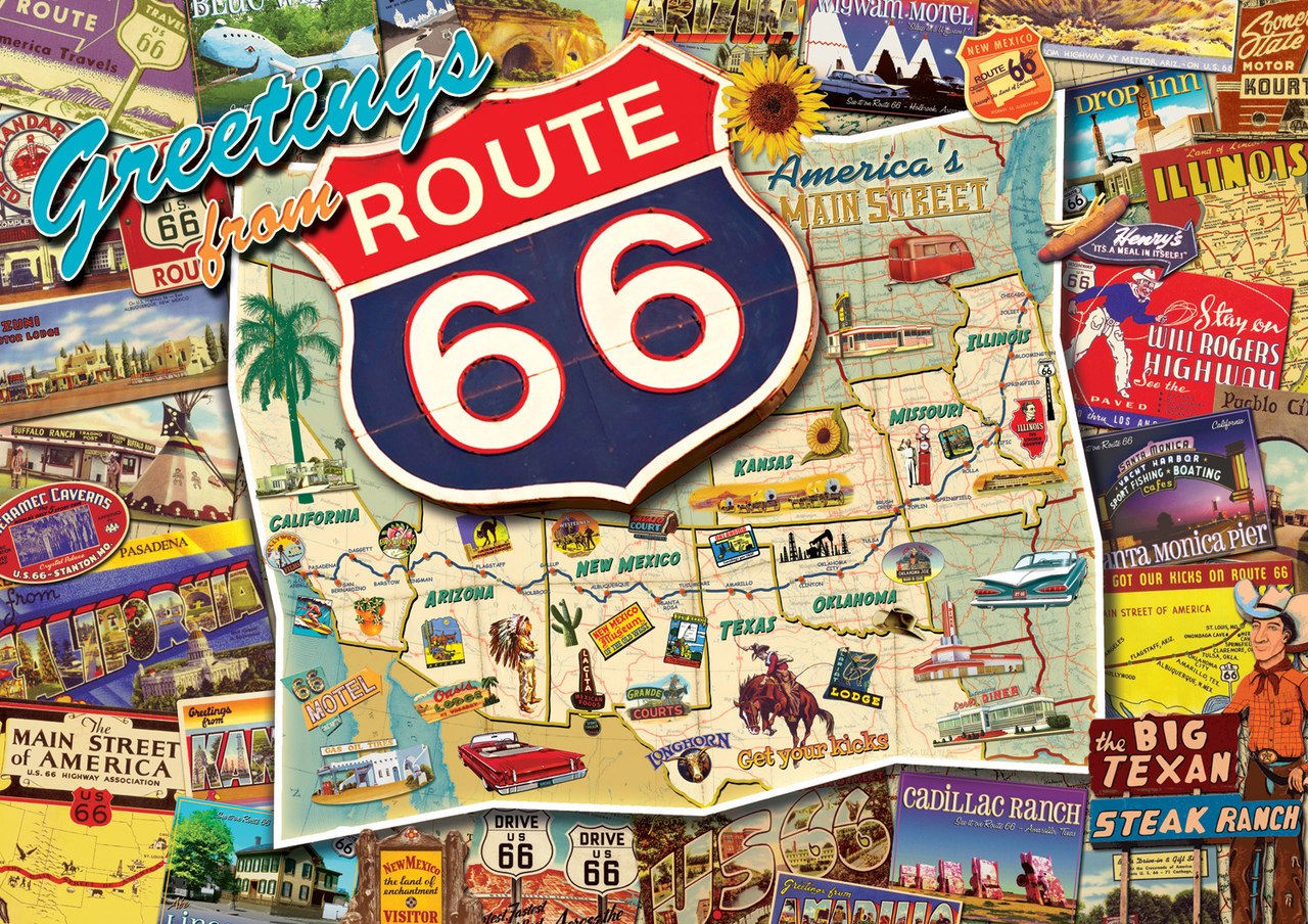 Route 66 - 500pc Jigsaw Puzzle by Buffalo Games