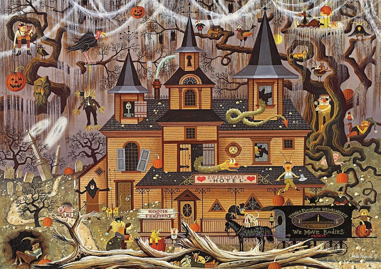 Trick or Treat Hotel - 500pc Jigsaw Puzzle by Buffalo Games