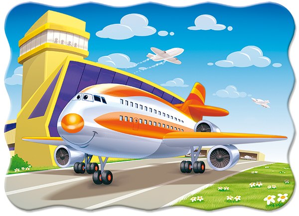 A Plane on the Runway - 30pc Jigsaw Puzzle By Castorland