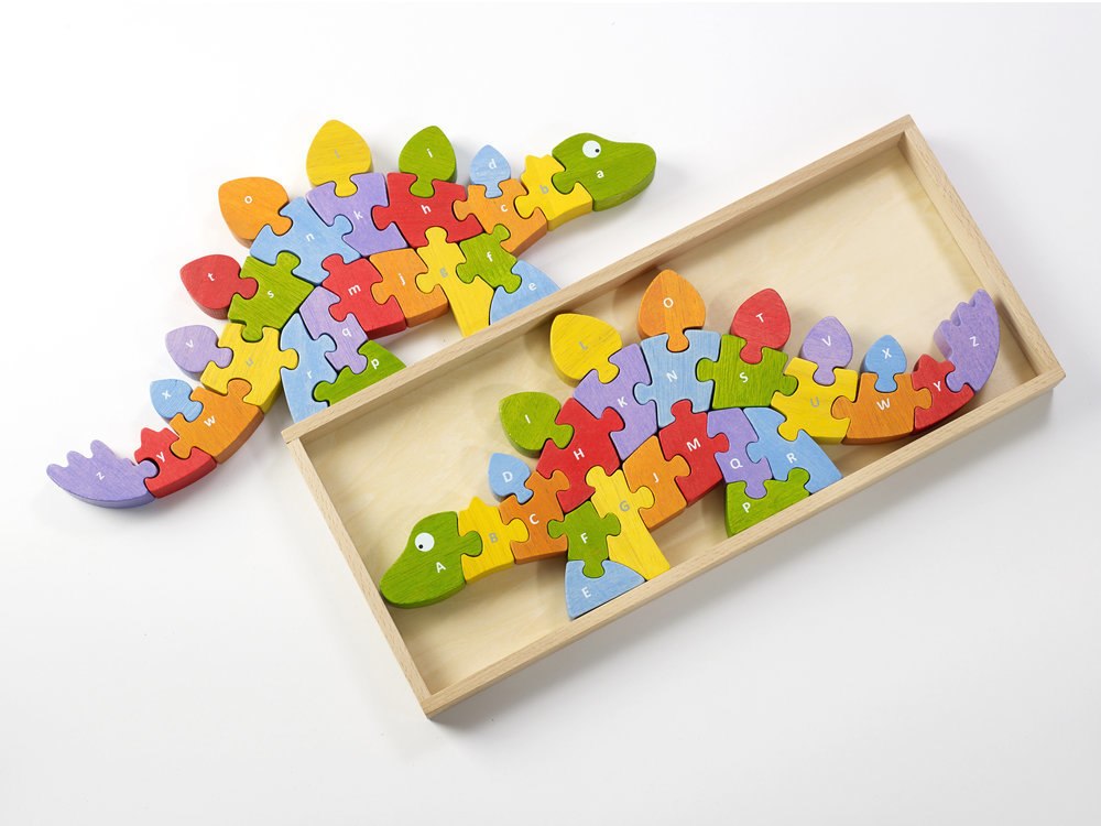 Alphabet Dinosaur - EcoFriendly Wooden Puzzle  			  					NEW - image 1