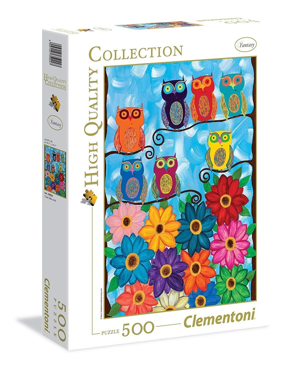 Cute Little Owls - 500pc Jigsaw Puzzle by Clementoni - image 1