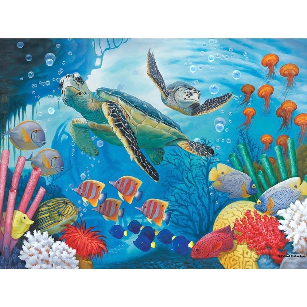 Sea Turtles - 1000pc Jigsaw Puzzle by Lafayette Puzzle Factory