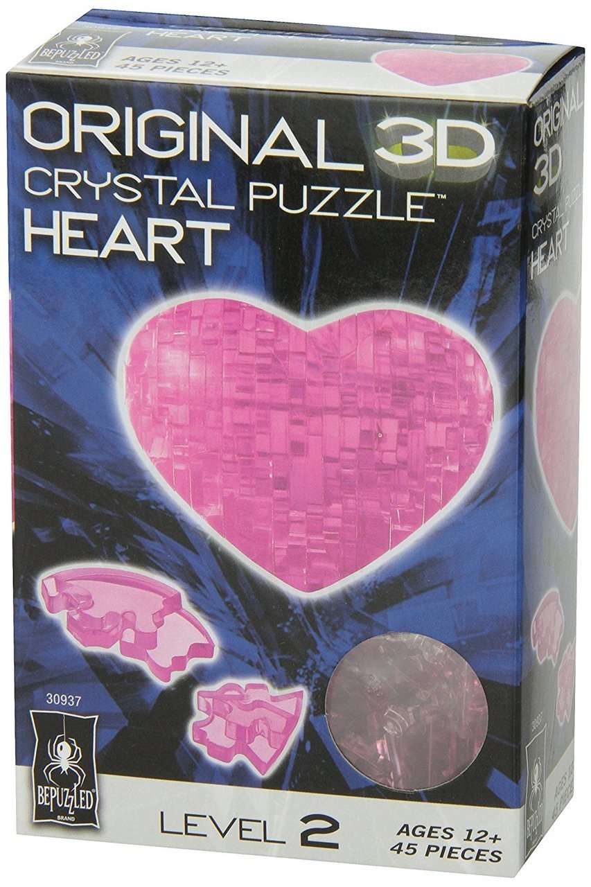 Heart (Pink) - 3D Crystal Puzzle - image 1