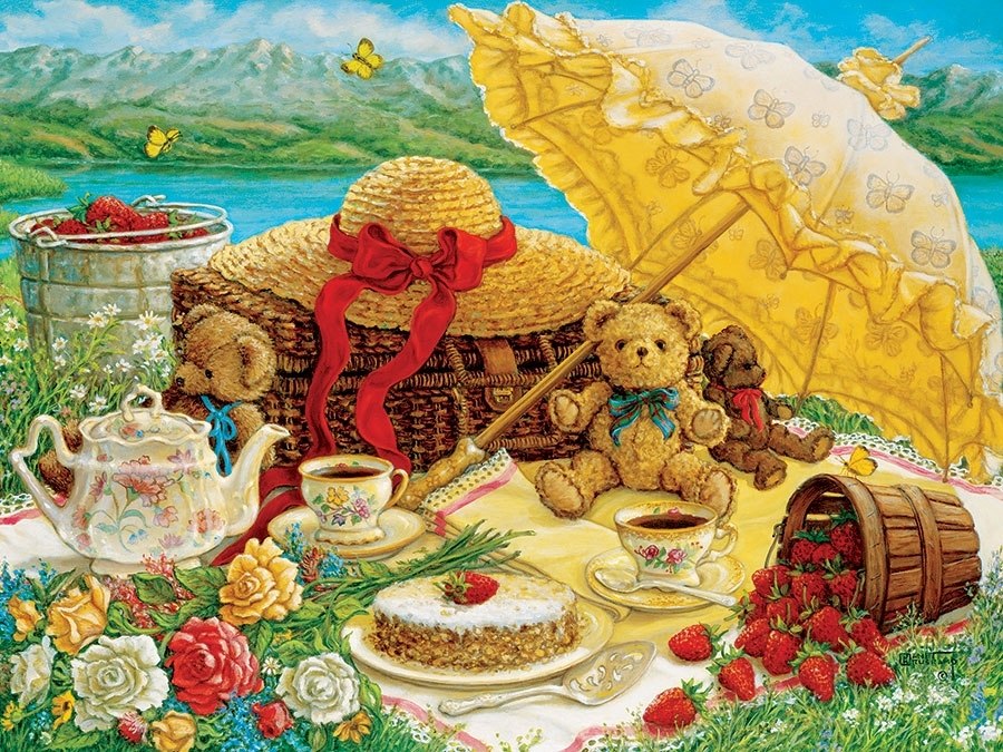 Teddy Bear Picnic - 500pc Jigsaw Puzzle by Cobble Hill