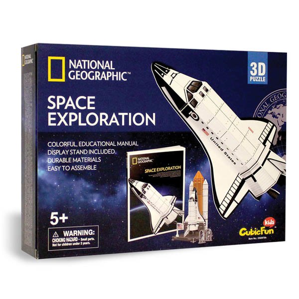 Space Exploration w/Booklet - 65pc 3D Jigsaw Puzzle by Daron  			  					NEW - image 1