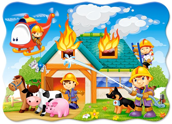 Fire Brigade in Action - 30pc Jigsaw Puzzle By Castorland