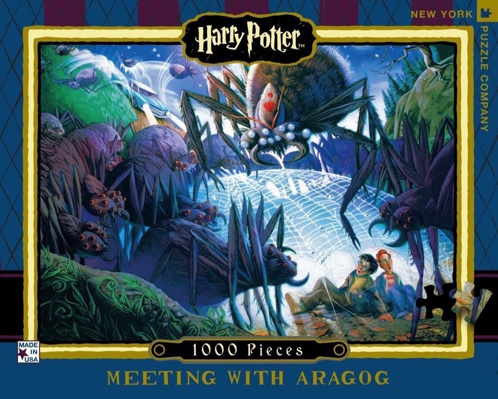 Meeting with Aragog - 1000pc Jigsaw Puzzle by New York Puzzle Company  			  					NEW - image 1