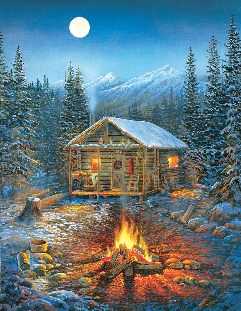 Holiday Cabin - 35pc Jigsaw Puzzle by Sunsout  			  					NEW