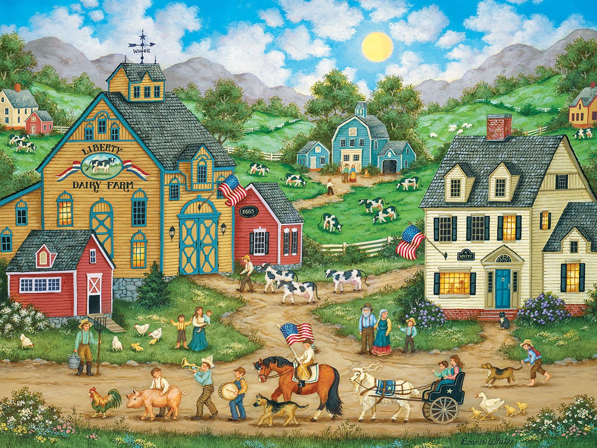 Heartland Collection: Liberty Farm Parade - 550pc Jigsaw Puzzle by Masterpieces  			  					NEW - image main