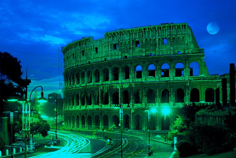 Rome Colosseum - 1000pc Glow-in-the-Dark Jigsaw Puzzle by Tomax - image 1