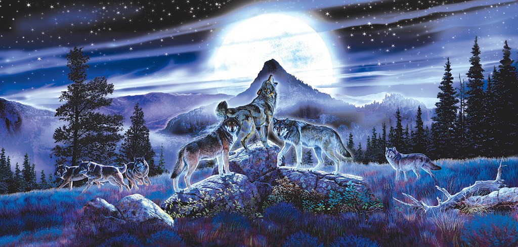 Night Wolves - 1000pc Jigsaw Puzzle by SunsOut