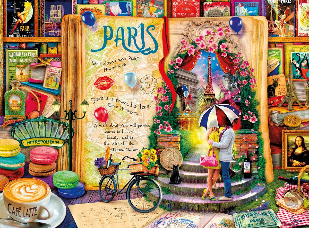 Life is an Open Book: Paris - 1000pc Jigsaw Puzzle by Holdson  			  					NEW