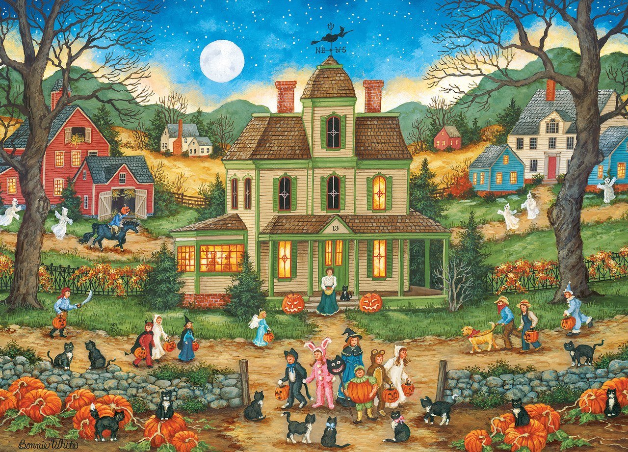 Halloween: Lucky Thirteen - 1000pc Jigsaw Puzzle by Masterpieces  			  					NEW