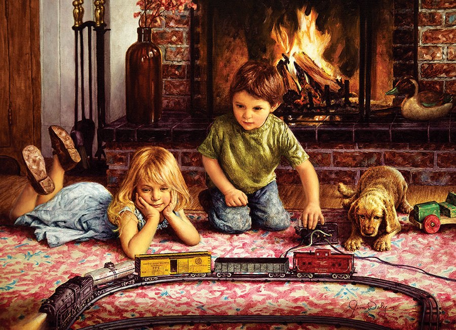 Firelight Express - 1000pc Jigsaw Puzzle by Cobble Hill