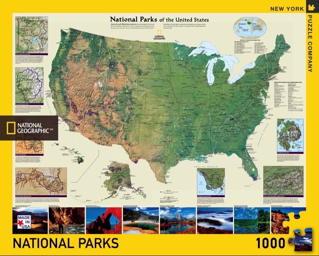 American National Parks - 1000pc Jigsaw Puzzle by New York Puzzle Company  			  					NEW - image 1